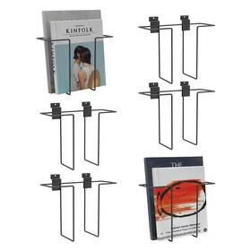 Txsj-6p Mqkiwao 6 Pack Literature Display For Slatwall Metal Wire Magazine Holder Sl