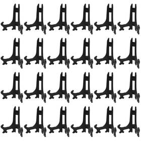 Murtenze Qzd250521019 24 Pack Plastic Easel Plate Display Stands Picture Frame Black