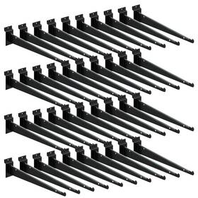Muzik B0d9nxgj7p 36pcs 12 Inch Slatwall Shelf Heavy Duty Slat Wall Brackets With Lip Fl