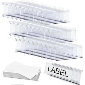 Natikon 060902670324 Wire Plastic Shelf Label Holders Rack Clip Holder For Home Offi