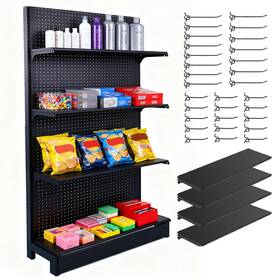 Noliven Noliven-6o4-dna-mcf 77 36in Pegboard Display Stand Gondola Retail Wall Detachable All