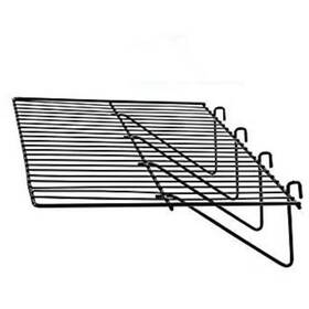 Only Hangers 445051333371 12 Inch D X 24 L Slatwall And Gridwall Panel Display Shelf In Black Pack Of
