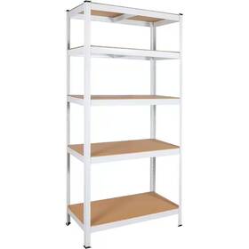 Otryad 313113614690 White Heavy Duty Shelves Organization Multipurpose Shelf Warehouse Basement Pant