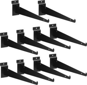 Oudain Oudain-bracket-00456 12 Inch Slatwall Shelf Bracket With Lip Heavy Duty Slat Wall Brackets Bulk Floating