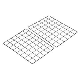 Patikil Pta220419tt0034 16 Inch X12 Wire Grid Panel 2 Pack Wall Decorative Black