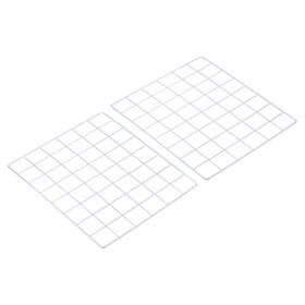 Patikil Pta220419tt0050 16 Inch X12 Wire Grid Panel 2 Pack Wall Decorative White