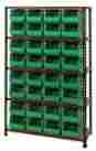 Pb-16250bk Quantum Storage Boltless Particle Board Shelf With Bins Complete Package Pb-16250bk Quantum Storage Boltless Particle Board Shelf With Bins Complete Package