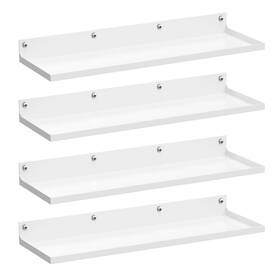 Pekgril 17x6-bs 4 Pack Metal Floating Shelves 17x6 Inch Large Wall Mounted Shelf For Storage