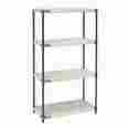 Pm18607n Nexel Nexelite Plastic Mat 4 Shelf Shelving Unit Starter Size 74 H X 60 W 18 D Pm18607n Nexel Nexelite Plastic Mat 4 Shelf Shelving Unit Starter Size 74 H X 60 W 18 D