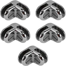 Prolinemax 445002112154 50 Pcs Chrome 2 Way Glass Cube Connector Clip 3/16 Tempered Shelf