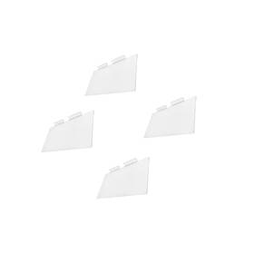 Prolinemax 616556152874 Global Set Of 4 Pieces Slatwall 12 Inch X 6 Flat Styrene Clear Acrylic Shoe