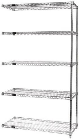 Ad63-2142c-5 Quantum Storage Systems - Wire 5 Shelf Add-on Kit Chrome 63in