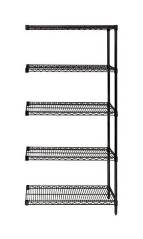 Ad63-2436bk-5 Quantum Storage Systems - Wire 5 Shelf Add-on Kit Black 63in Ad63-2436bk-5 Quantum Storage Systems - Wire 5 Shelf Add-on Kit Black 63in