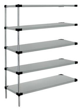 Ad63-2460s-5 Quantum Storage Systems - Wire 5 Shelf Add-on Kit Stainless 86in Ad63-2460s-5 Quantum Storage Systems - Wire 5 Shelf Add-on Kit Stainless 86in