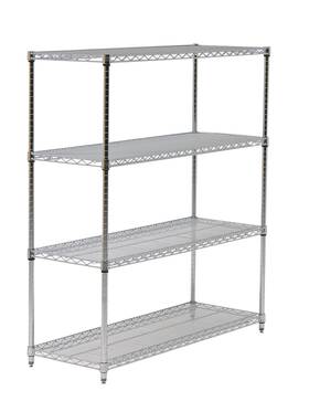 Ad86-2448c Quantum Storage Systems - Wire Shelving Add-on Kit Chrome 86in Ad86-2448c Quantum Storage Systems - Wire Shelving Add-on Kit Chrome 86in
