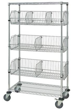 M2436bc6c Quantum Storage Systems - 24 X 36 69 Chrome 2 Shelf 3 Adj Baskets M2436bc6c Quantum Storage Systems - 24 X 36 69 Chrome 2 Shelf 3 Adj Baskets