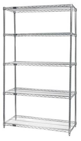 Wr54-2448c-5 Quantum Storage Systems - Wire 5 Shelf Starter Kit Chrome 54in Wr54-2448c-5 Quantum Storage Systems - Wire 5 Shelf Starter Kit Chrome 54in