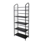 R597-5 Ore International Back Metal Bookcase With Smooth Black Sturdy Finished R597-5 Ore International Back Metal Bookcase With Smooth Black Sturdy Finished