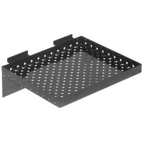 Retail Resource 191538070365 Slatwall Perforated Shelf 12 Inch X 10 W D Black Case Of 2