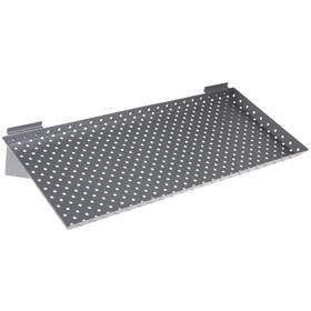 Retail Resource 191538070389 Slatwall Perforated Shelf 24 Inch Wide Silver