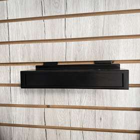 46078 Retail Resource Qty 20 Black Metal Slatwall Shoe Shelves Fixture With Sign Holder 11x4x2