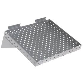 Retail Resource 57369 Slatwall Perforated Shelf 12 Inch Wide Silver