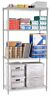 S367224-slvr-gray Ofm Complete Storage Racks With Shelves Units In Silver