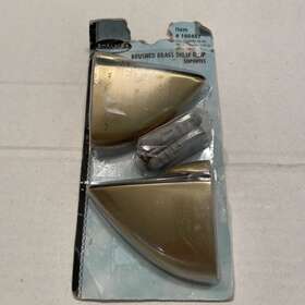160457 Shelving By Design 010254008073 Brushed Brass Shelf Grip Item Brackets
