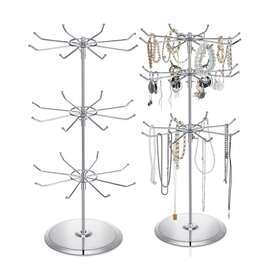 Metal-03 Sieral Sieral-duty 2 Pieces Retail Display Racks 3 Tiers Keychain Craft Show Rotating Dis