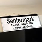 X1.25 Soh4 Sentermark Black Stick On Label Holders For Flat Front Gondola X1.25 Soh4 Sentermark Black Stick On Label Holders For Flat Front Gondola