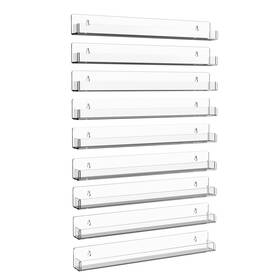 Sovquest Rt-zjy-a-2 Nail Polish Shelf Wall 15 Inch L X 2 H 1.6 D Inches Transparent