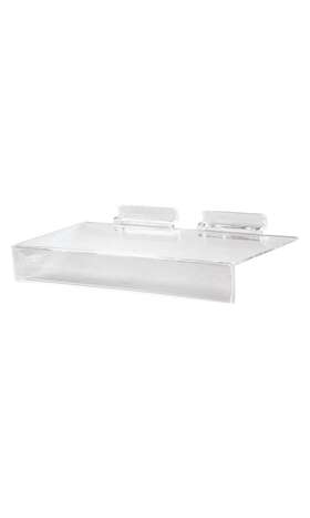 45120-5 Sswbasics Clear Acrylic Shelf With Sign Holder For Slatwall - 10 Inch L X 4 W Pack Of 5 45120-5 Sswbasics Clear Acrylic Shelf With Sign Holder For Slatwall - 10 Inch L X 4 W Pack Of 5