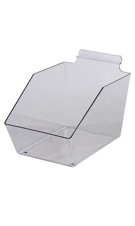 45191-2 Sswbasics Clear Plastic Dump Bin For Slatwall - 6 Inch X 5 9 Set Of 2