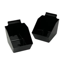 Sswbasics 45350-2 6 X 5 7 Inch Black Plastic Dump Bin For Slatwall Set Of 2