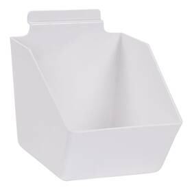 Sswbasics 45360-2 6 X 5 7 Inch White Plastic Dump Bin - For Slatwall Set Of 2