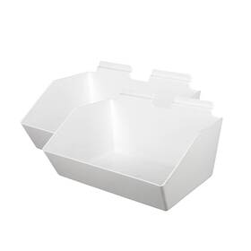 45363-2 Sswbasics Slat Wall Accessory - Set Of 2 12 X 5 9 Inch White Plastic