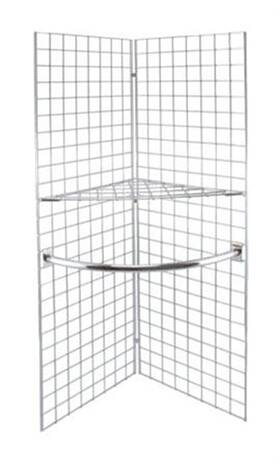 60193 Sswbasics Chrome Wire Grid V Unit Display With Shelf And Hangrail 60193 Sswbasics Chrome Wire Grid V Unit Display With Shelf And Hangrail