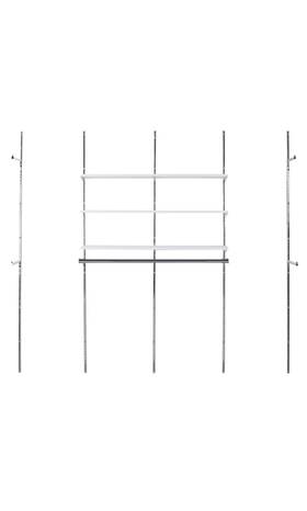 Sswbasics 60876 Slotted Standard System Kit 1 Chrome Strut Channel Shelf Rail