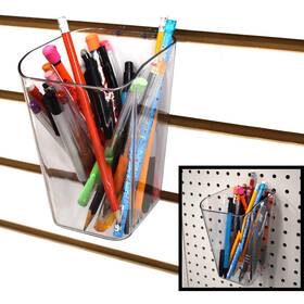 Store Fixtures Direct A-swvbc-1 Pen Cup For Pegboard And Slatwall - Acrylic Bucket Bin 1 Unit