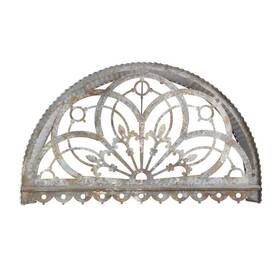 54140555 Storied Home 23.5 Inch X 9.75 Decorative Metal Cutout Canopy Gray - 54140555 Storied Home 23.5 Inch X 9.75 Decorative Metal Cutout Canopy Gray -