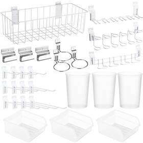 Xue-sunnychicc-1314 Sunnychicc 28 Pcs Slatwall Accessories Organizer Kit With Hooks Bins Cups Baske