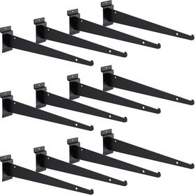 Tv200 Tcevily 12 Pcs Inches Slatwall Shelf Bracket Black Knife With Lip S