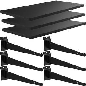 Tv228 Tcevily 3 Pack Wooden Slatwall Shelf 24 Inch X 12 Slat Wall Shelves With Metal Brackets Tv228 Tcevily 3 Pack Wooden Slatwall Shelf 24 Inch X 12 Slat Wall Shelves With Metal Brackets