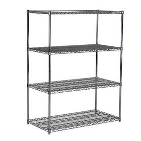 456ch Technibilt Shelving Systems Starter Unit 4-shelf Chrome 24x48x63
