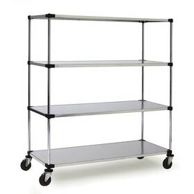 Mb857sld Technibilt Shelving Systems Mb Solid Unit W/casters 4 Shelf 18x48x80