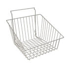 The Competitive Store Slatwall Sloped Front Wire Basket Box Of 3 Chrome Work With All Slat Panels 032022814594