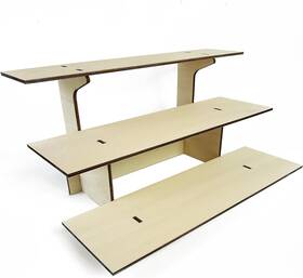 Torched Displays 313052167127 3-tier Straight Wooden Retail Table Display Stand With Shelves For Products Torched Displays 313052167127 3-tier Straight Wooden Retail Table Display Stand With Shelves For Products