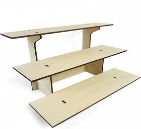 Torched Displays 726084490239 3-tier Straight Wooden Retail Table Display Stand With Shelves For Products - Po Torched Displays 726084490239 3-tier Straight Wooden Retail Table Display Stand With Shelves For Products - Po
