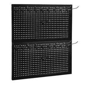 Torin 705353452253 22-piece 24 Inch Steel Modular Pegboard Board Kit Hanging Closet Organizer Blac