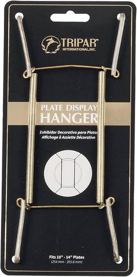 23-1310 Tripar Wall Plate Hanger Brass Wire 10-14 Inch - Durable Flexible 23-1310 Tripar Wall Plate Hanger Brass Wire 10-14 Inch - Durable Flexible
